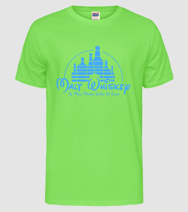 Malt Whiskey model verde neon pe tricou