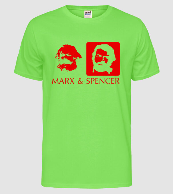 MARX and Spencer model verde neon pe tricou