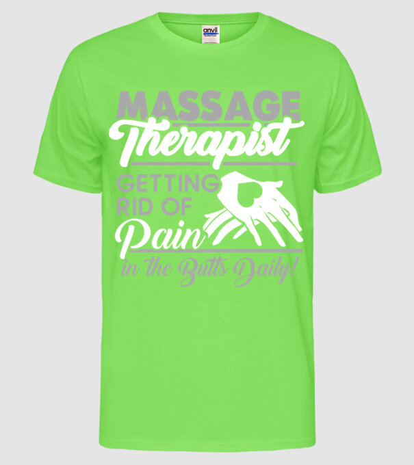 Massage pain model verde neon pe tricou