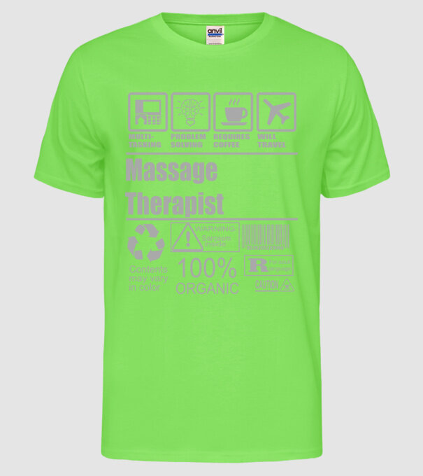 Massage Theraphist model verde neon pe tricou