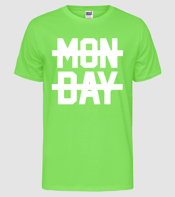 Monday model verde neon pe tricou