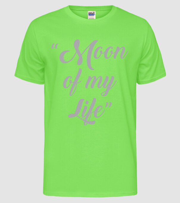Moon of my life model verde neon pe tricou
