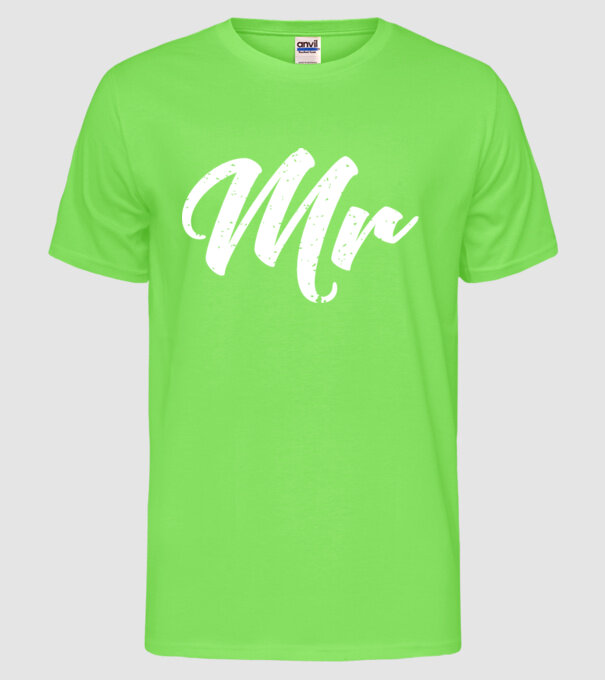 Mr 1 model verde neon pe tricou