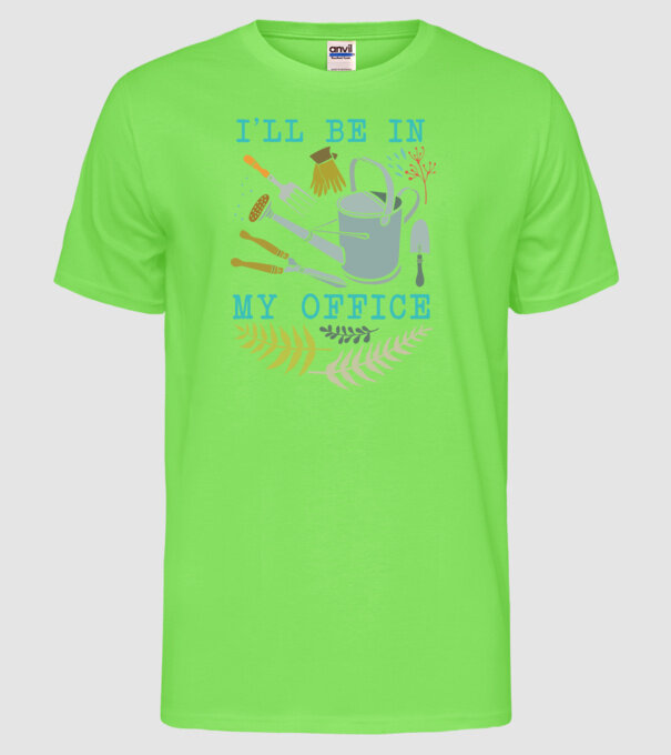 My office model verde neon pe tricou