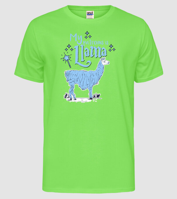 My patronus is Llama model verde neon pe tricou