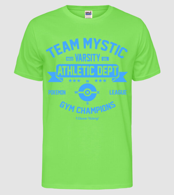 Mystic champions model verde neon pe tricou