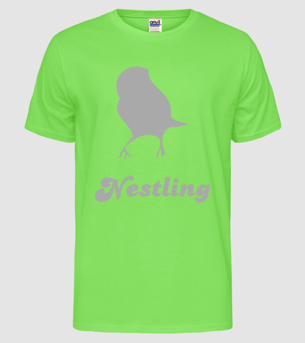 Nestling model verde neon pe tricou