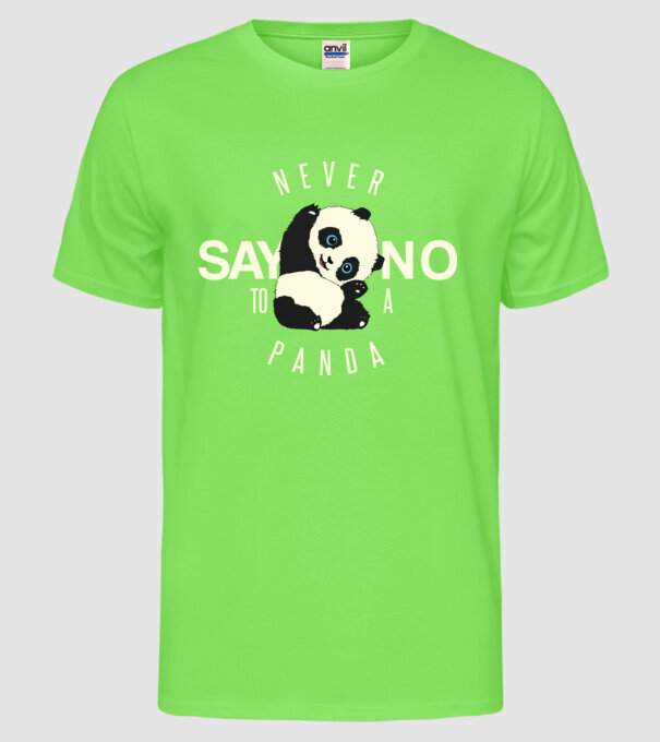 Never say no model verde neon pe tricou