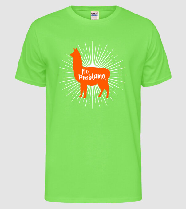 No problama model verde neon pe tricou