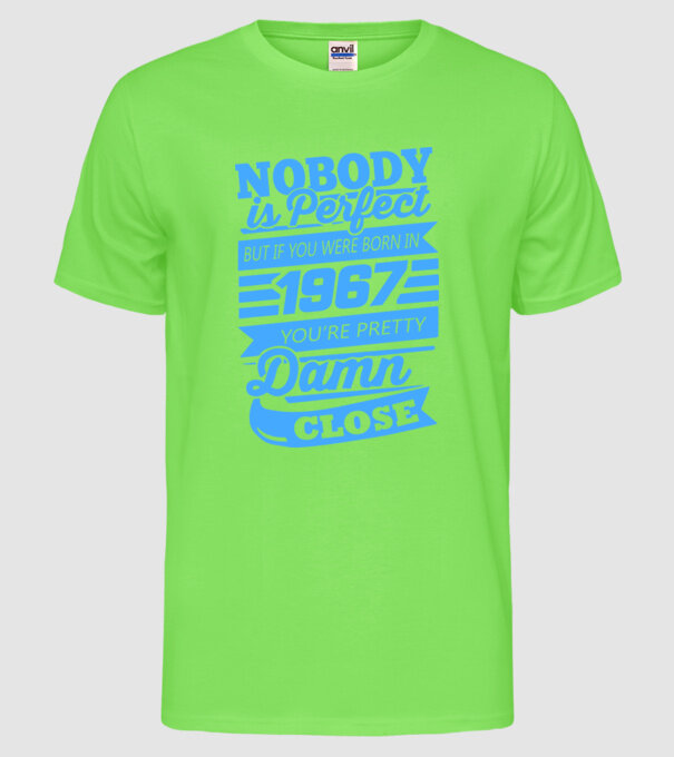 Nobody 1967 model verde neon pe tricou