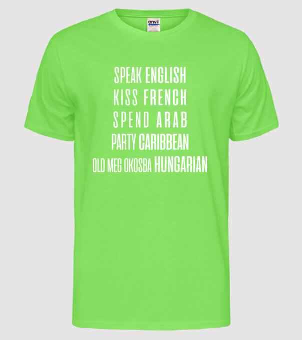model verde neon pe tricou
