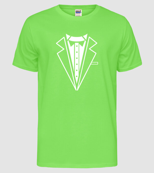 Costum 2 model verde neon pe tricou