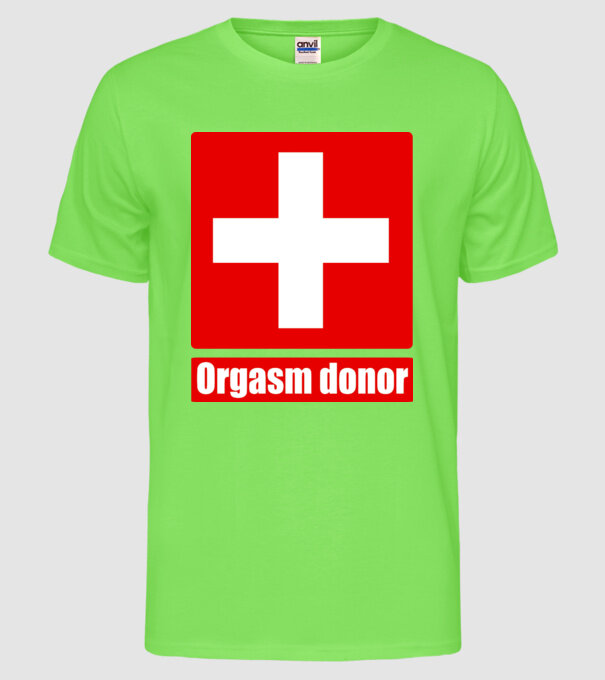 orgasm model verde neon pe tricou