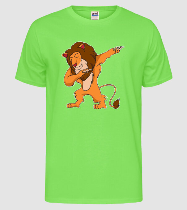 Leu DAB model verde neon pe tricou
