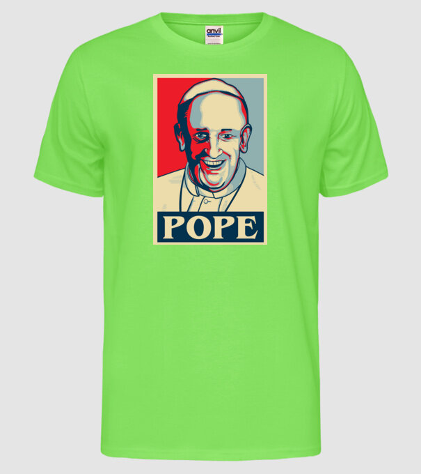 Poster Papa model verde neon pe tricou