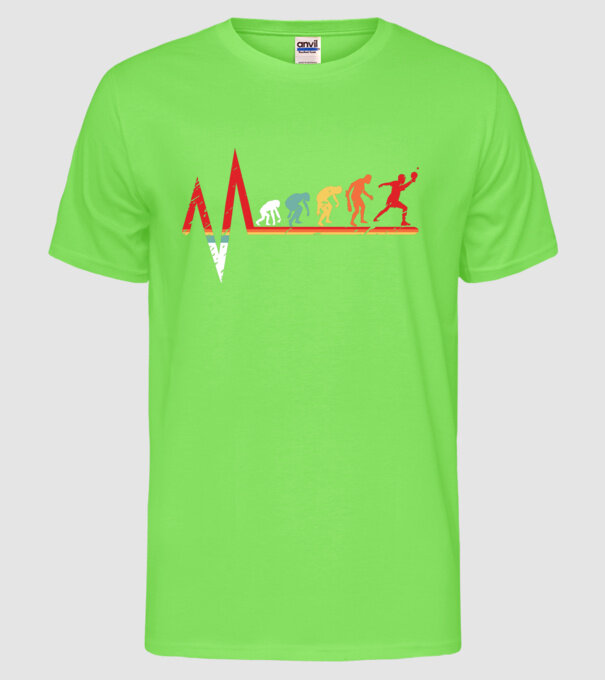 Evoluție ping-pong model verde neon pe tricou