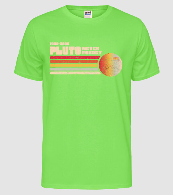 pluto model verde neon pe tricou