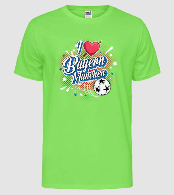 Popart Bayern model verde neon pe tricou