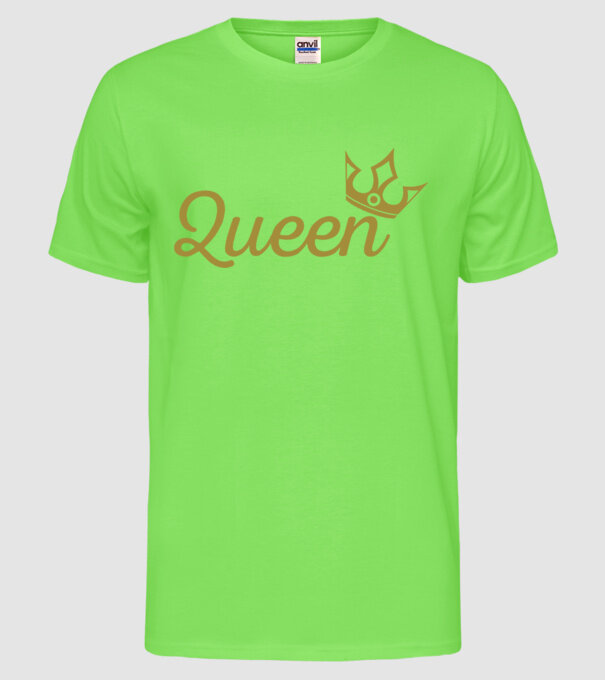 Queen model verde neon pe tricou