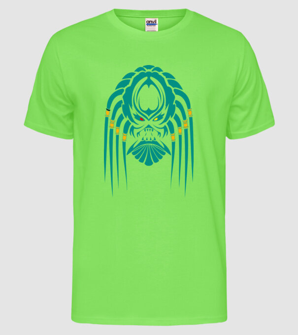 Prădător model verde neon pe tricou
