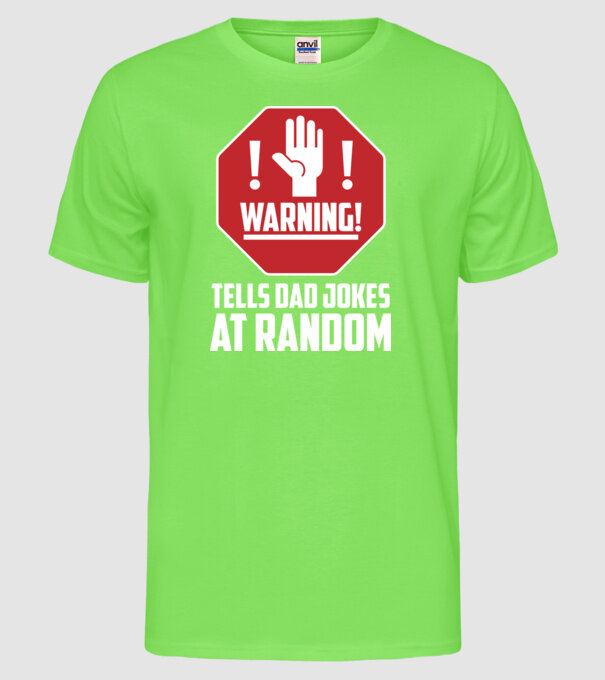 Random dad jokes model verde neon pe tricou
