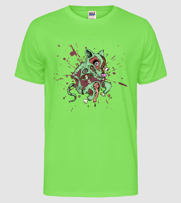 Rat - Snapsleek own model verde neon pe tricou