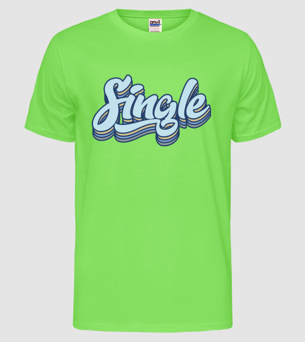 Retro single model verde neon pe tricou