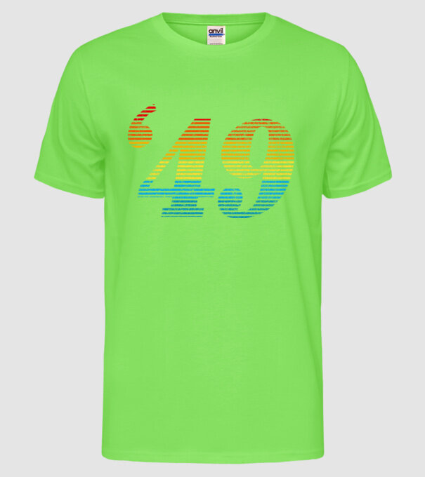 Retro Birthday 1949 model verde neon pe tricou