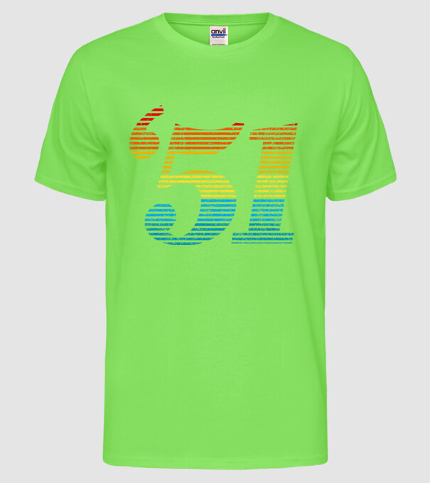 Retro Birthday 1951 model verde neon pe tricou