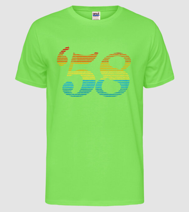 Retro Birthday 1958 model verde neon pe tricou