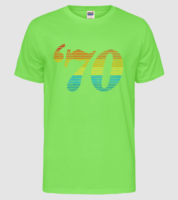 Retro Birthday 1970 model verde neon pe tricou