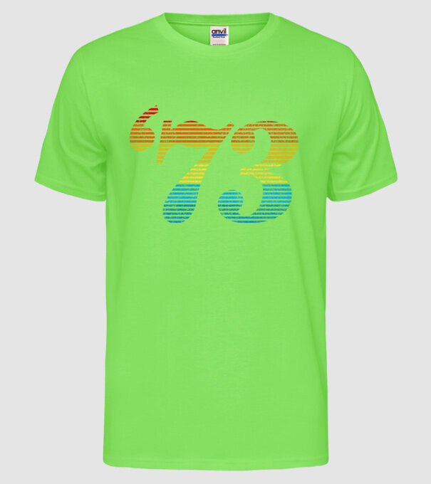 Retro Birthday 1973 model verde neon pe tricou