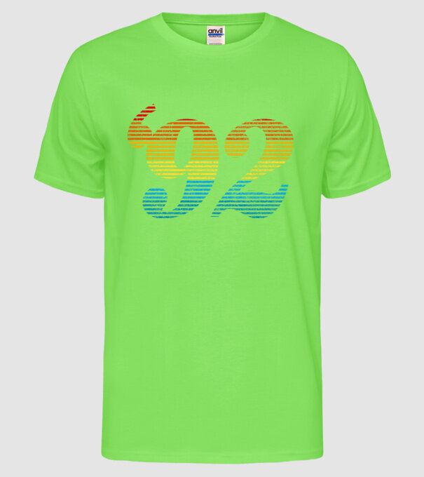 Retro Birthday 1992 model verde neon pe tricou