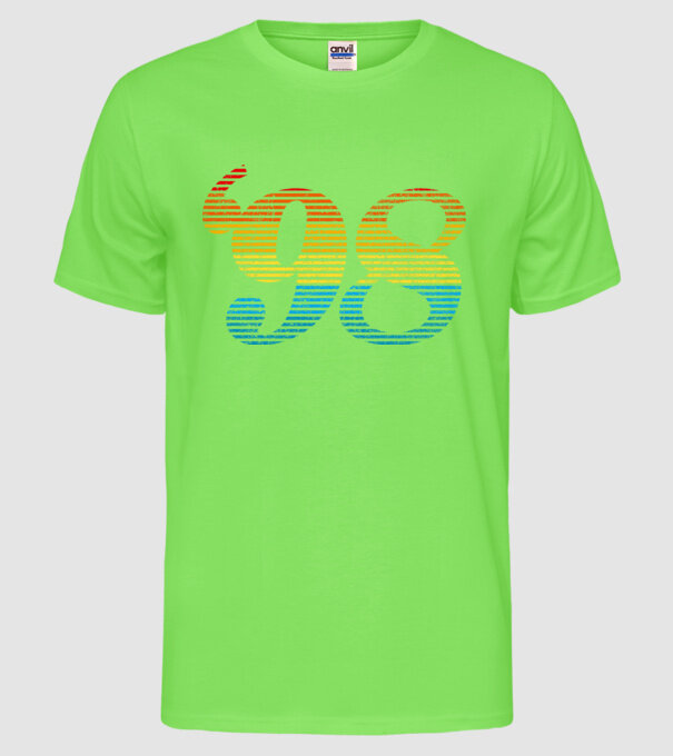 Retro Birthday 1998 model verde neon pe tricou