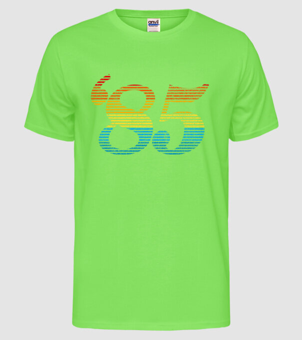 Retro Birthday 1985 model verde neon pe tricou
