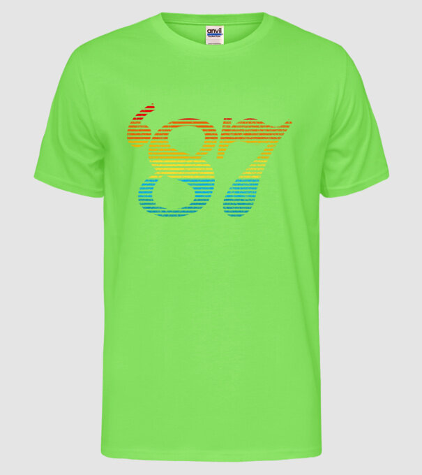 Retro Birthday 1987 model verde neon pe tricou
