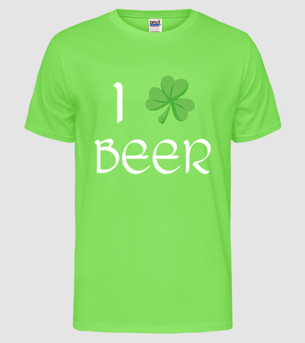 Shamrock beer model verde neon pe tricou