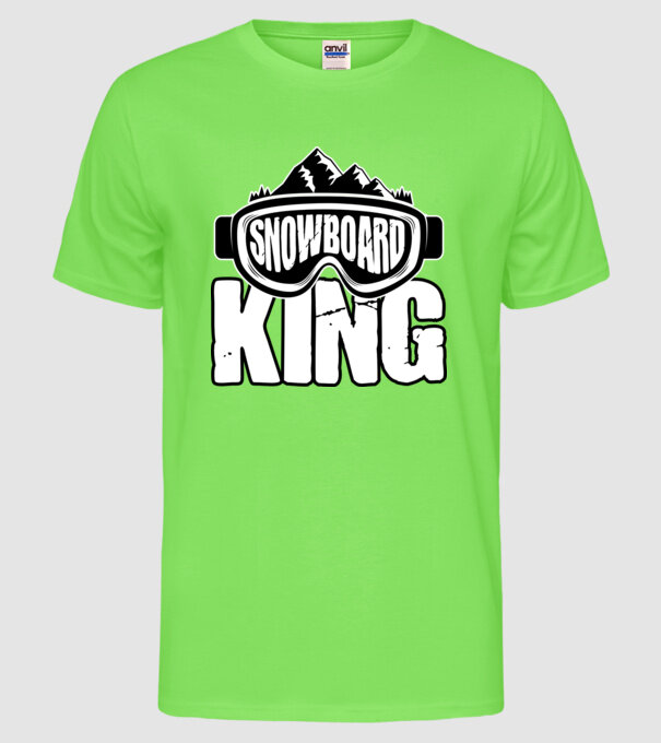 Snowboard king 01 model verde neon pe tricou
