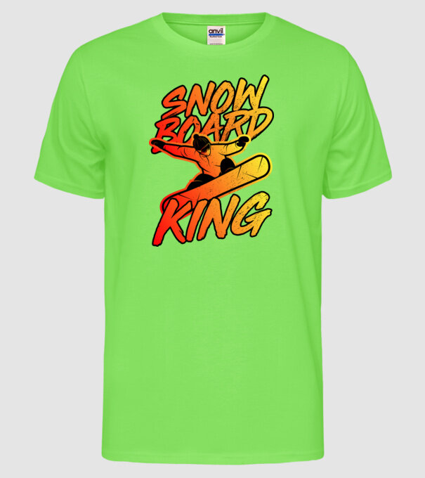 snowboard king model verde neon pe tricou