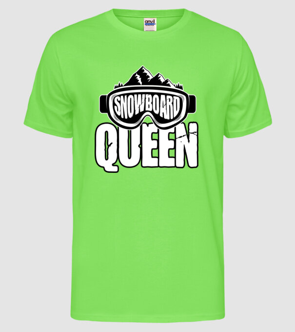 snowboard queen 01 model verde neon pe tricou