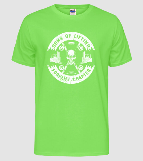 SONS OF LIFTING model verde neon pe tricou