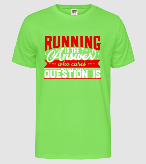 Sport is the answer ATLET model verde neon pe tricou