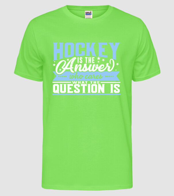 Sport is the answer HOCHEIST model verde neon pe tricou