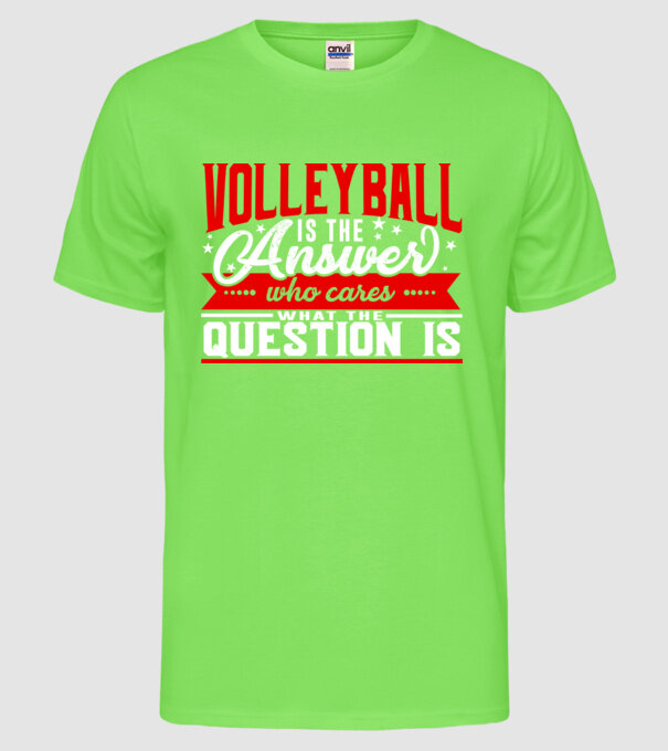 Sport is the answer VOLEIBALIST model verde neon pe tricou