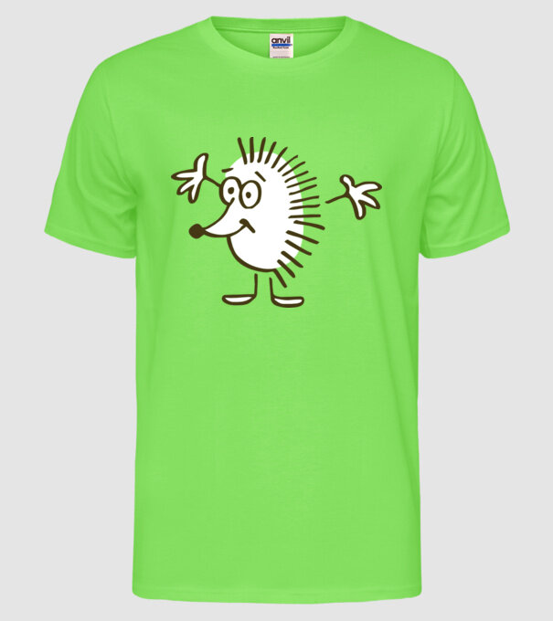arici model verde neon pe tricou