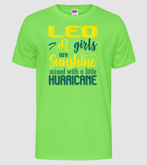 Sunshine with Hurricane LEO model verde neon pe tricou