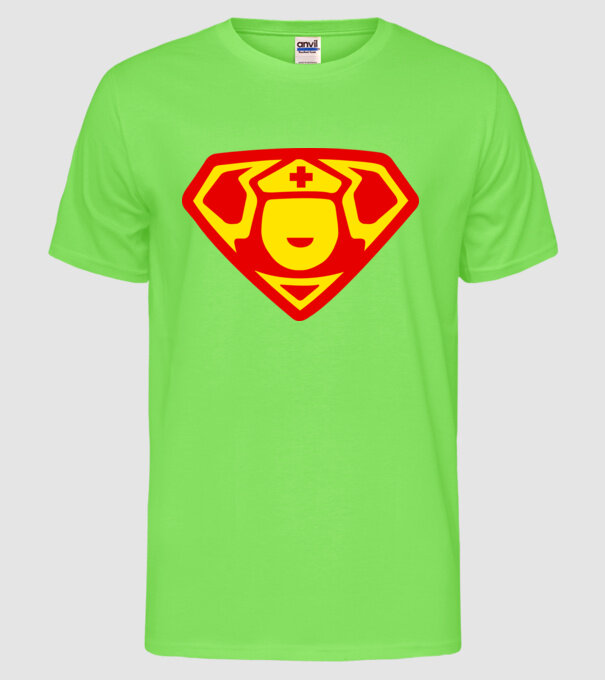 super nurse model verde neon pe tricou