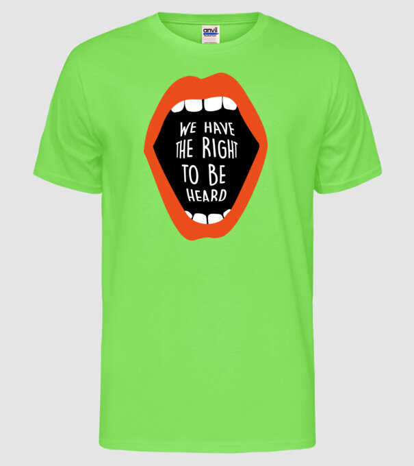 Libertatea de exprimare model verde neon pe tricou