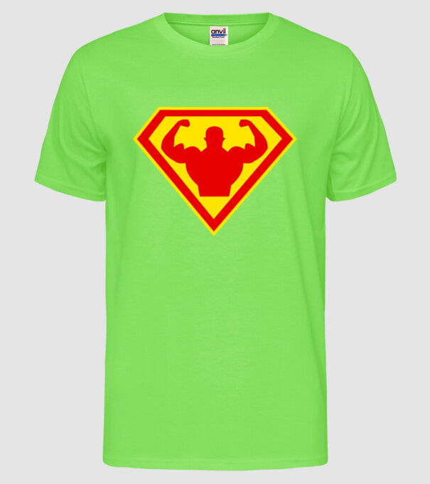 Superom model verde neon pe tricou