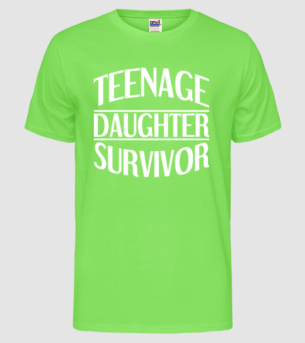 teenage daughter survivor model verde neon pe tricou